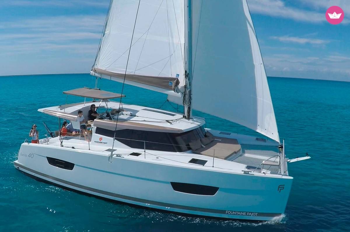 Catamaran Fountain pajot Lucia 40 12.2m. rental Mikonos