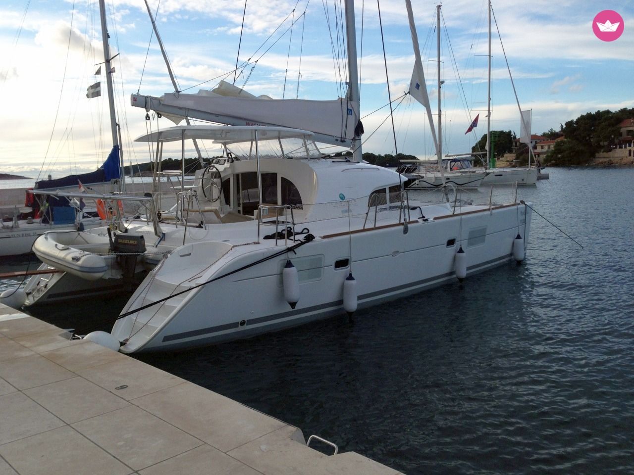 Take a different perspective for a vacaton in Croatia with Moonshadow Lagoon 380 rental Betina