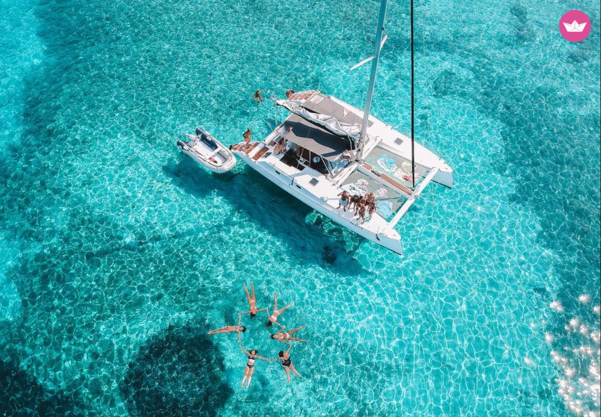Sailing catamaran trips to the National Park of Maddalena rental Palau